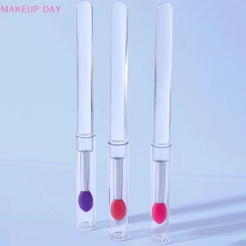 1Pcs Multifunctional Silicone Brush Applying Manicure Tool Reusable Lip Brush Nail Arts Silicone Applicator Sticks