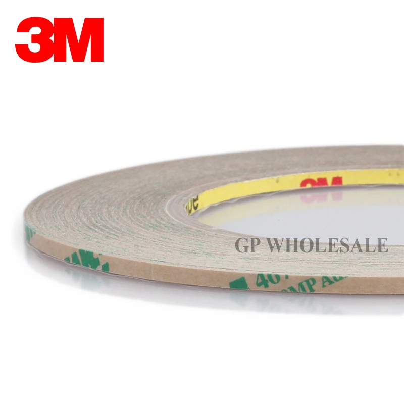 (0.06mm Thickness), 3mm*55 meters 3M 467MP 200MP Double Sided Sticky Tape, for LCD /Touch Screen Digitizer Adhesive Super Thin