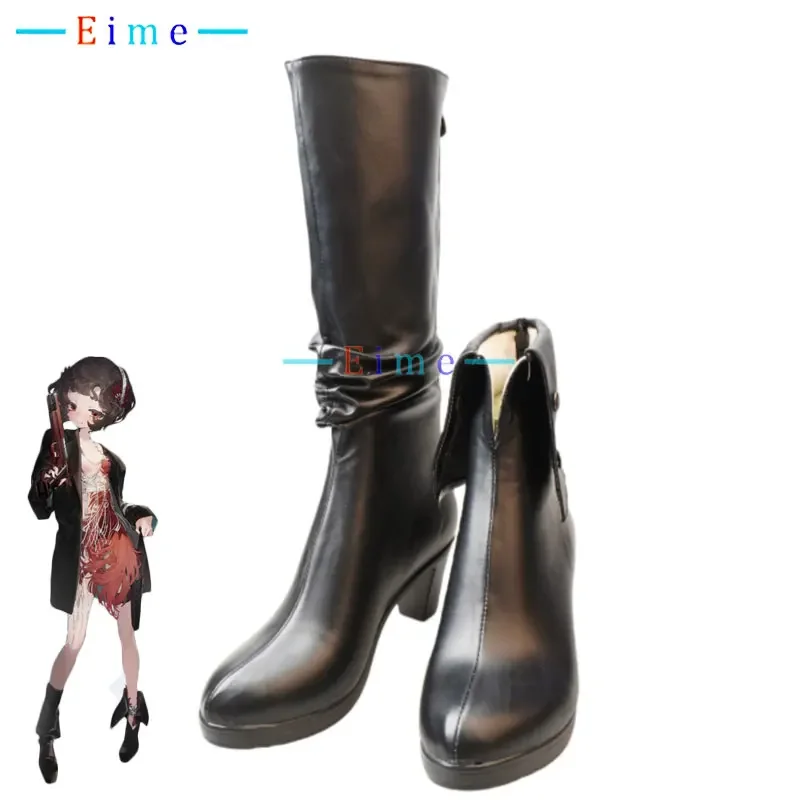 Schneider Cosplay Shoes Black High Heels Halloween Carnival Boots Game Reverse 1999 Cosplay PU Shoes Custom Made