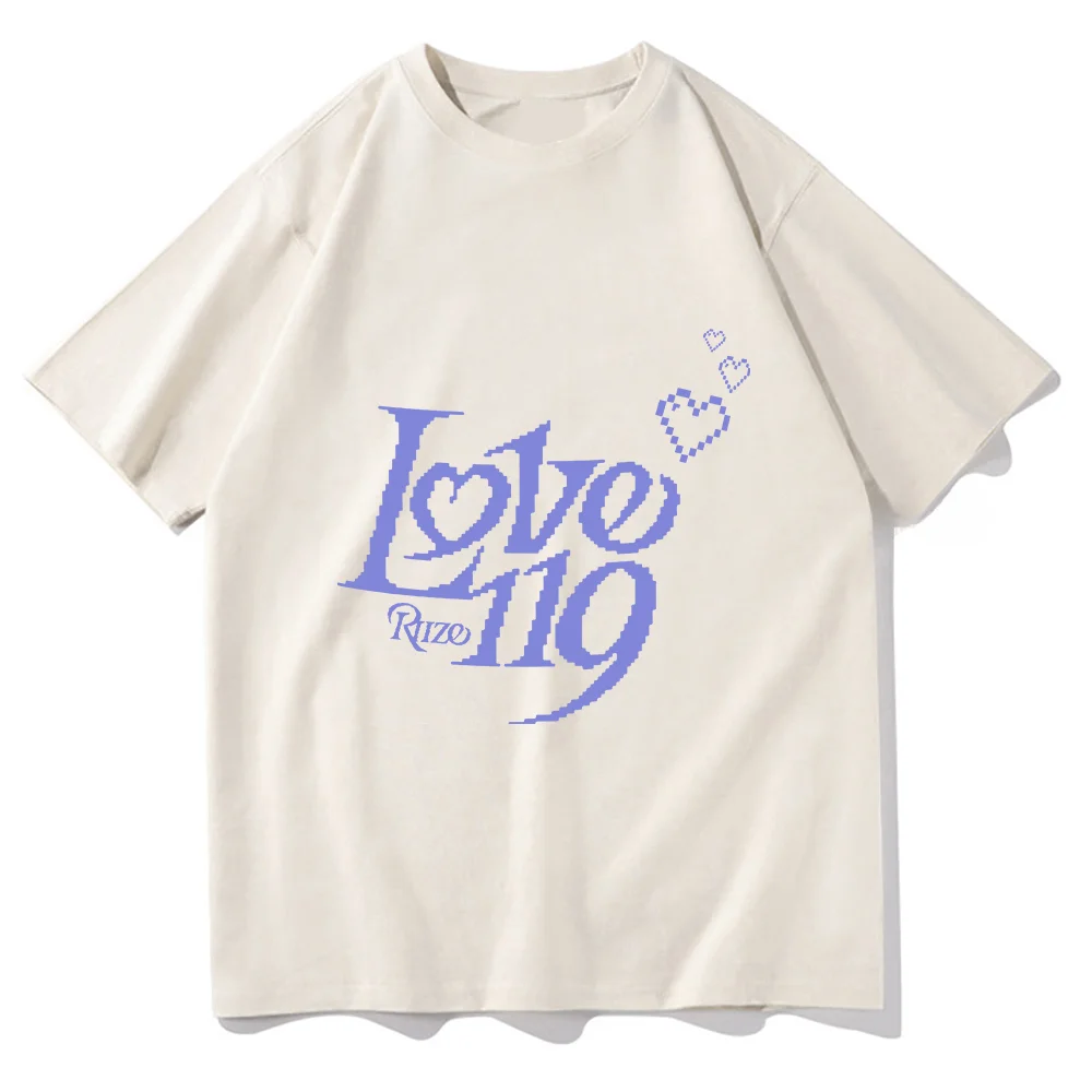 Hot RIIZE Love 119 T Shirts Men/Women TShirt Retro Unisex High Quality Clothes Cotton Tees Vintage Graphic Valentines Day Gift