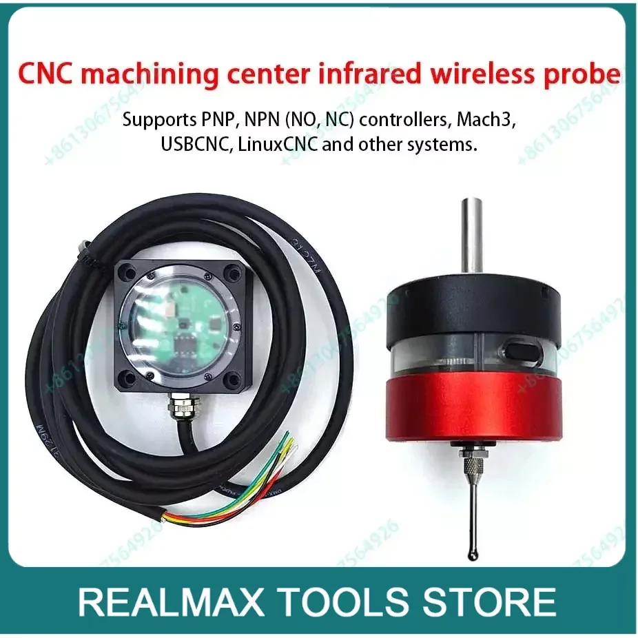 

CNC wireless touch probe 3d edge finder machining center CNC milling machine three-coordinate probe centering tool setting Mach3