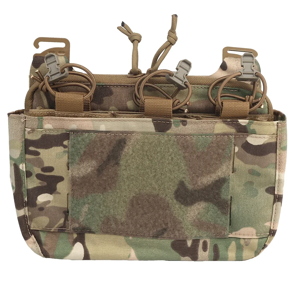 Tactical DOPE Front Flap Dump Fanny Pack Triple Magazine Kangroo Pouch Insert For FCPC FCSK Plate Carrier Chest Rig Vest