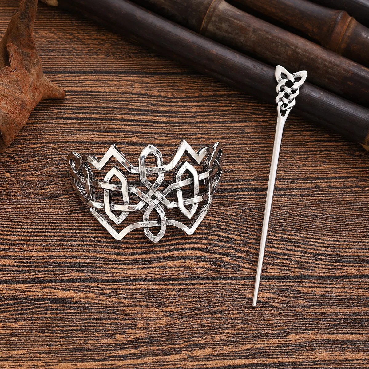 الهيب هوب روك القوطية فايكنغ الشرير نمط خطوط باردة دبوس الشعر الكلاسيكية الراقية تصميم شخصية الإبداعية دبوس الشعر الطرف