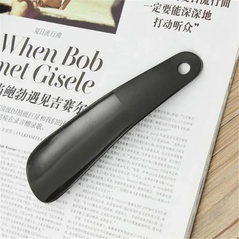 Professional Flexible Sturdy Plastic Shoe Horn Spoon  Lifter Horns 16cm Black Shoehorn Spoon Shape Insert