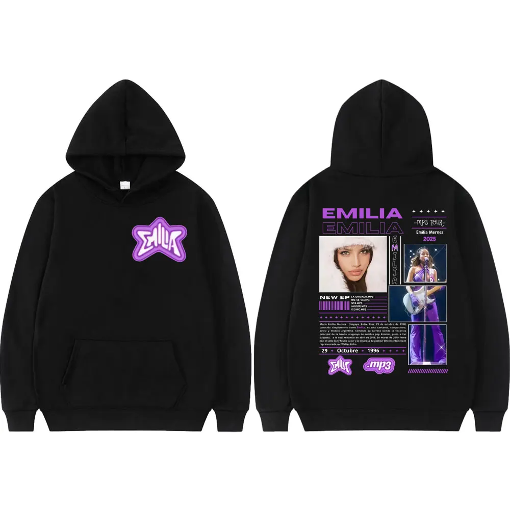 

Singer Emilia Mernes Graphic Hoodie Men Women Clothing Yk2 Fashion Aesthetic Pullovers High Quality Fleece Oversized Sweatshirts