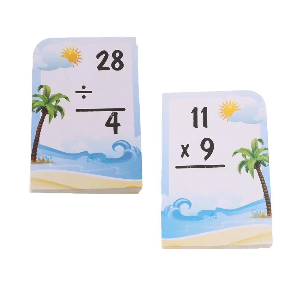 Multiplication Division Math Flash Cards Educational Materials Multicolor Paper for Kids Math Toys Learning