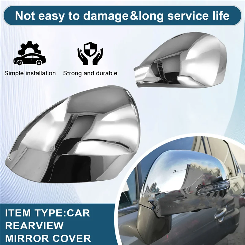 

X39A-Car Styling Side Mirrors Glossy Pairs Cover Accessories For 3008 2009-2015 Rearview Rear View Overlay