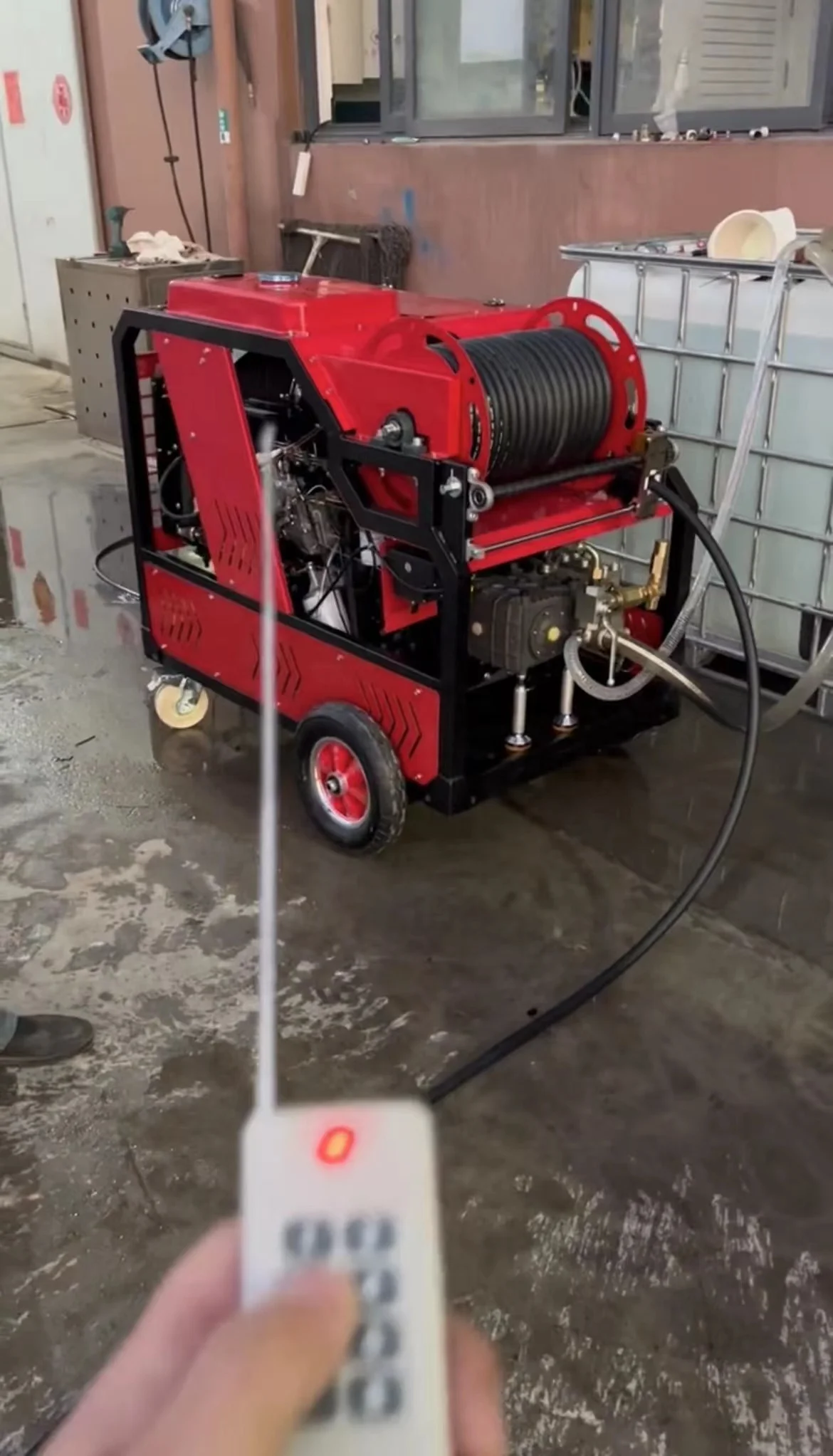 Machine à Jet de canal d'eau, télécommande sans fil à essence, Machine de dragage de canalisations à haute pression