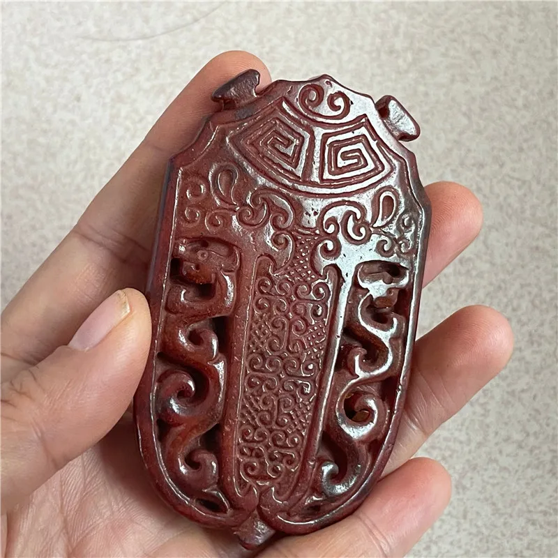 

Guxiu pendant goods, jade pendant brand, high ancient wall, golden cicada jade carving