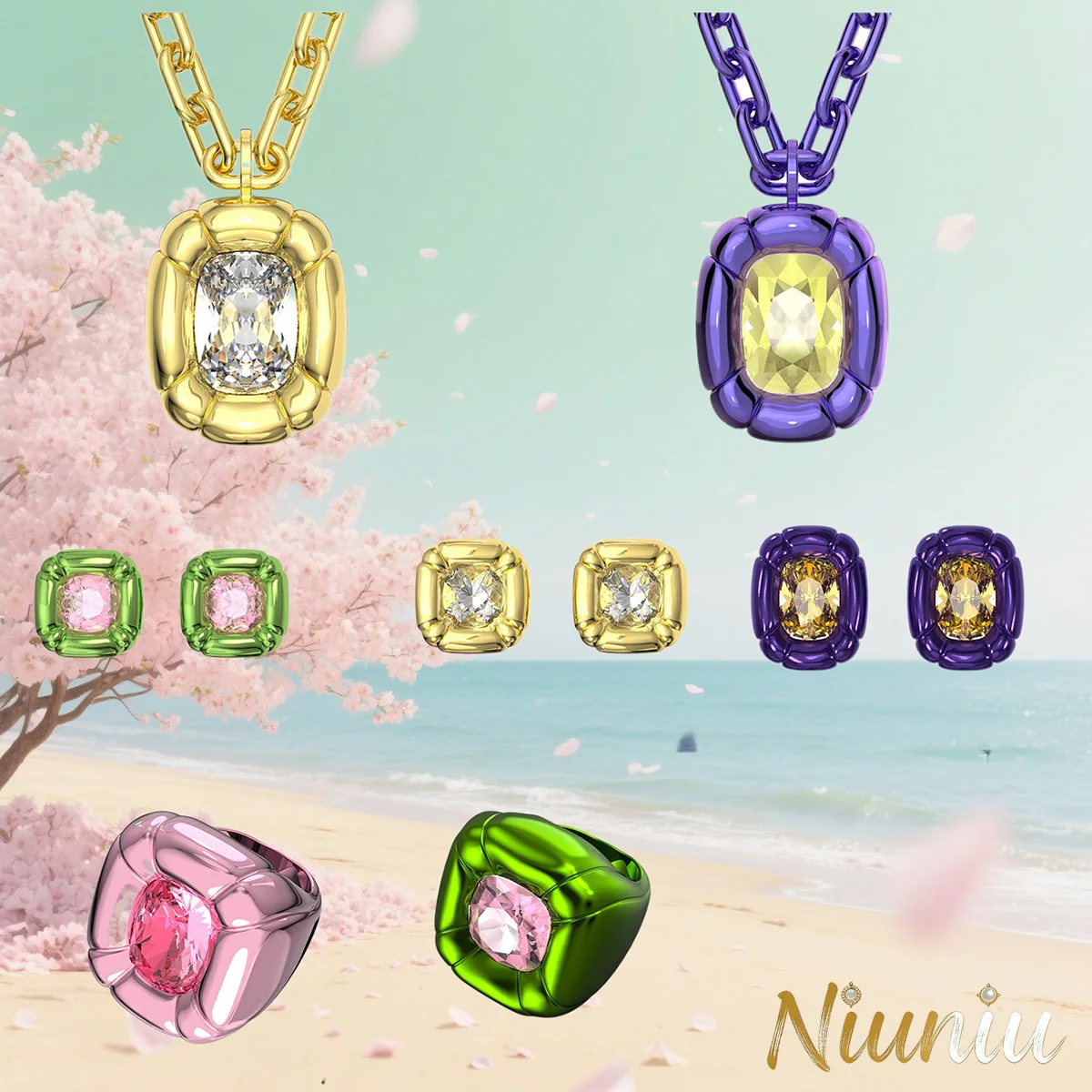 

2026 New Year Jewelry Set SW Luxury Design Noble, Elegant, Shining, Touching, Romantic and Beautiful Suitable for Giving Gifts