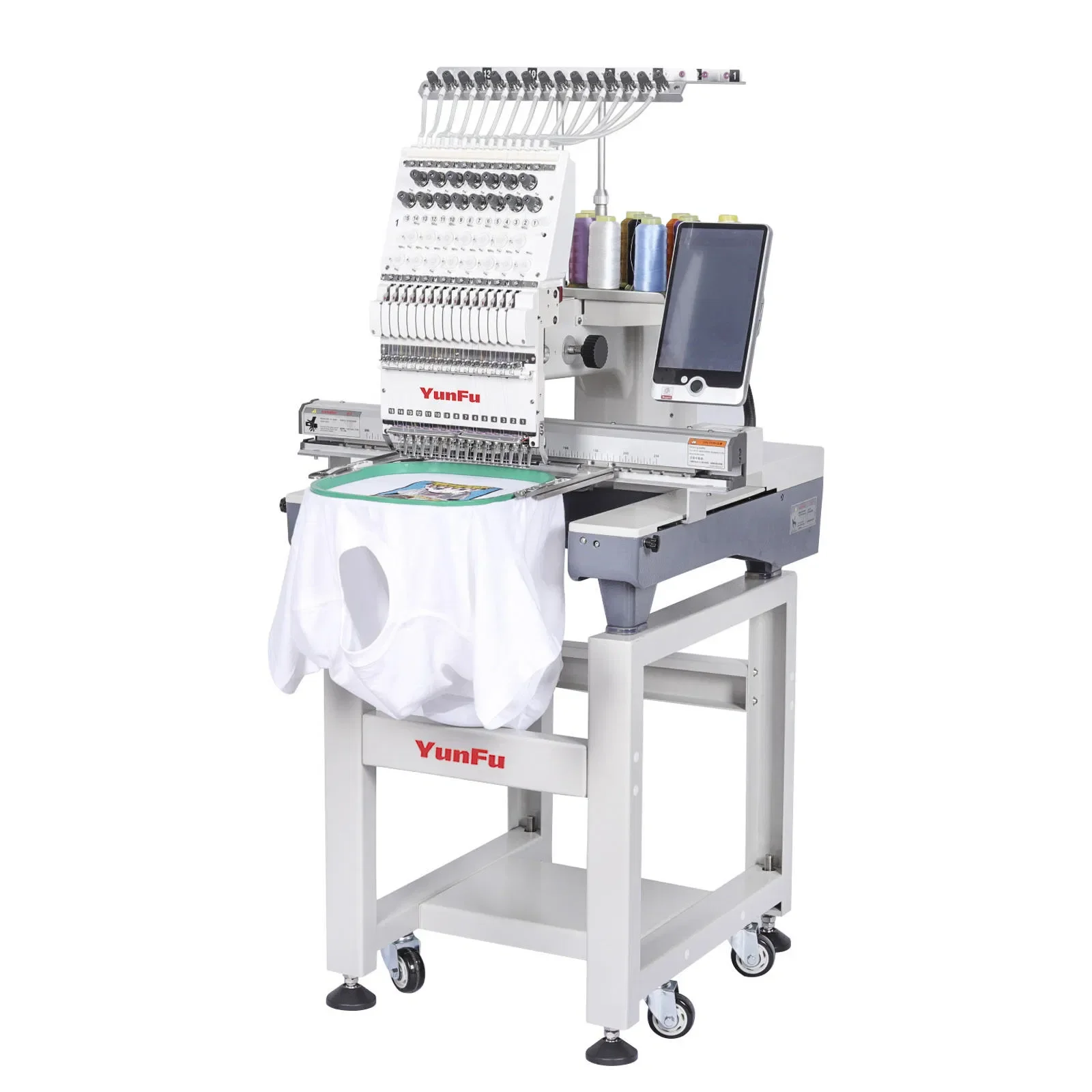 Automatic Core Motor Component Single Head 15 Needles 1200 Rpm Computerized Embroidery Machine For Cap Hoodies-for Retail
