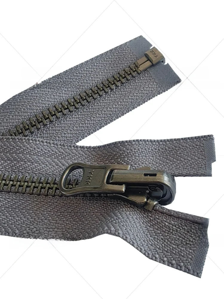 パーツ YKK Double-Sided Metal Zipper 75cm YKK Open-Tail Copper Tooth Zipper
