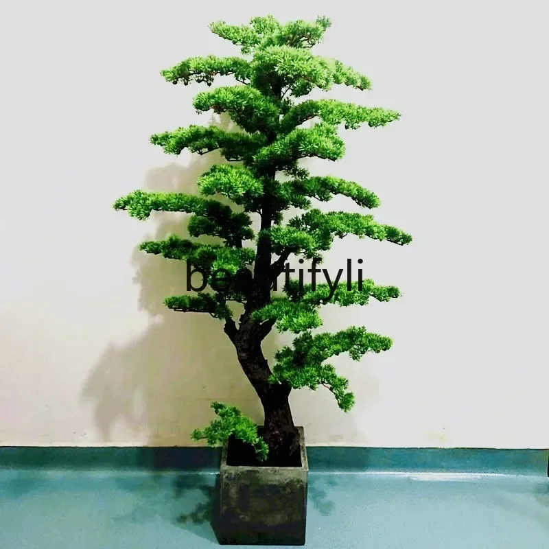 

YH1 Large-scale simulated welcome pine new Chinese decorative ornament indoor landscape fake green tree planting