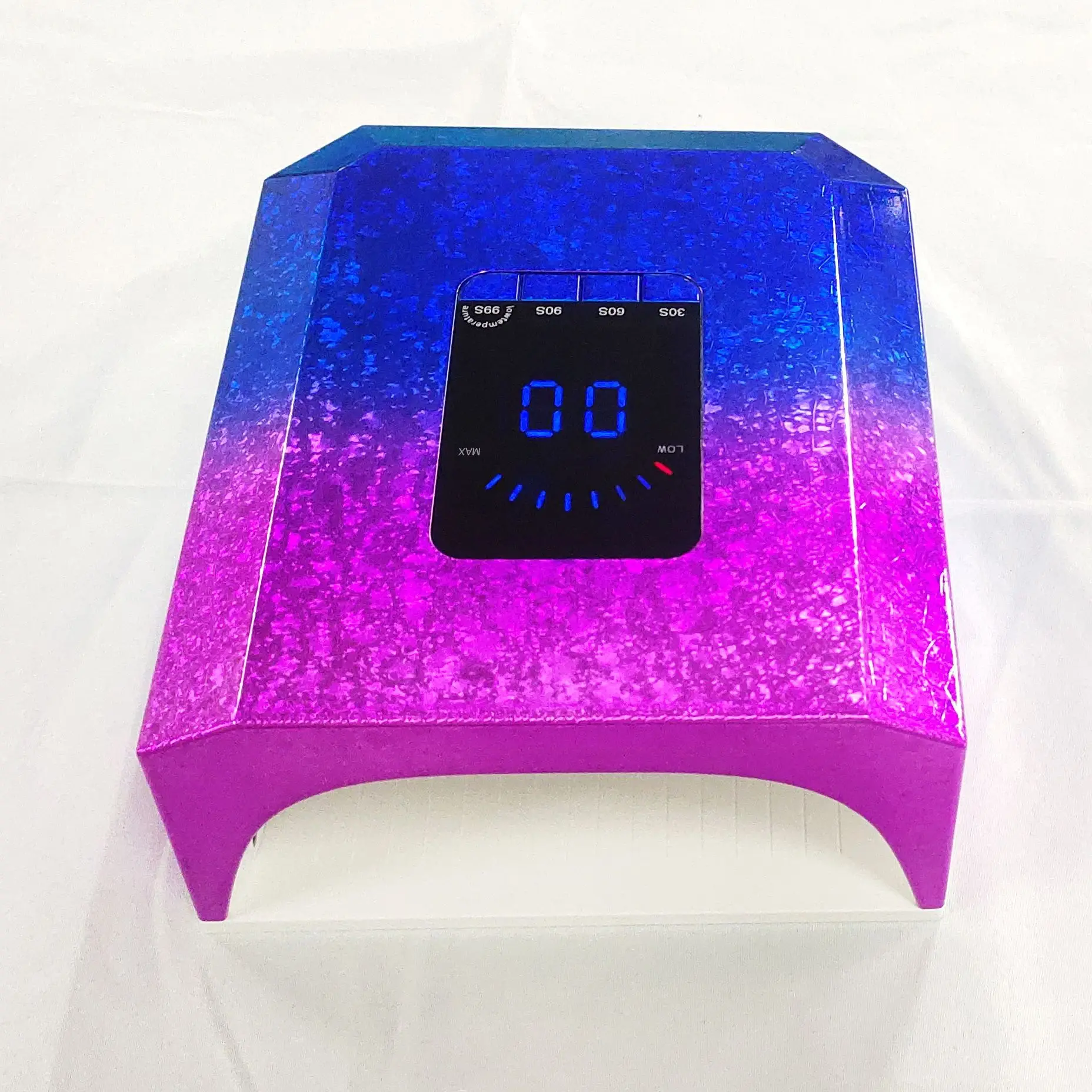 New Colorful Ice Flower Pattern Wireless Charging Nail Lamp Nail Phototherapy Machine Gel Nail Polish Heating Lamp Tools