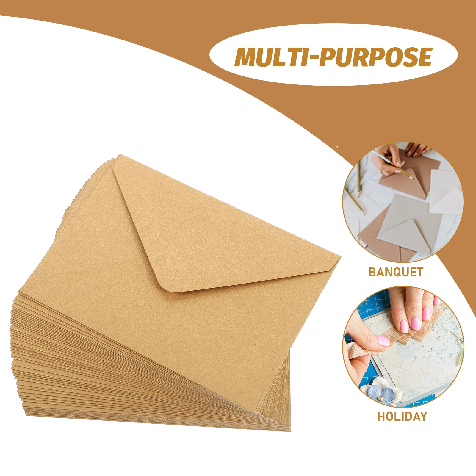 

50Pcs Reply Card Small Envelopes Vintage Invitation Envelopes for Wedding Birthday Cards Blank Envelope