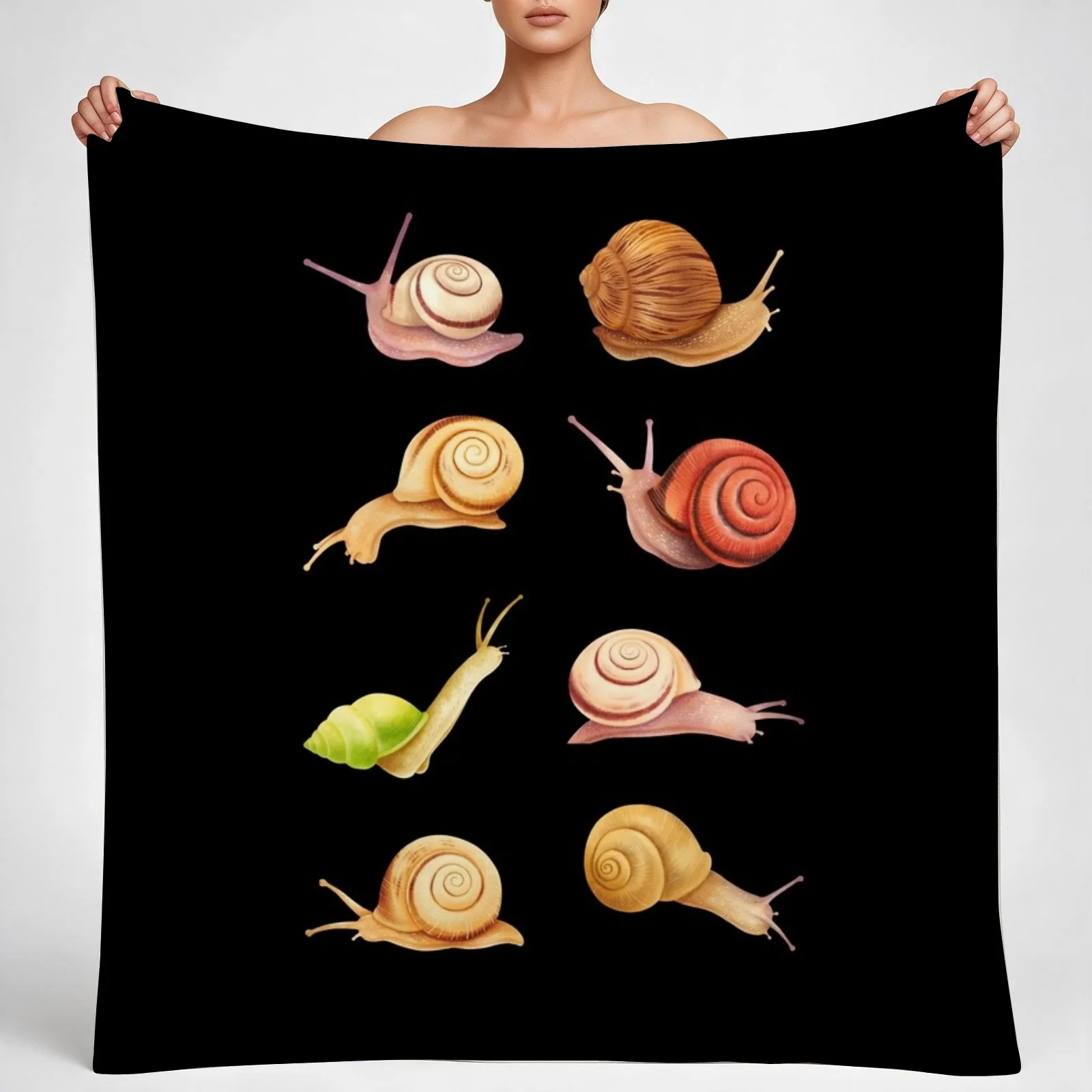 Slippery Snails Throw Blanket couch cozy soft plush fuzzy picnic outdoor blanket