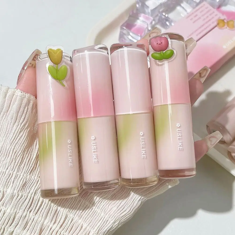 Spiegel Jelly Lipgloss 8 Kleuren Hydraterende Water Tint Glanzende Lippen Vloeistof Blijvende Cosmetica Lippenstift Waterdichte Make-Up Rode T1v9