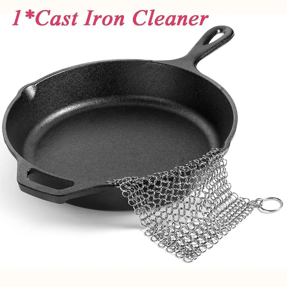 10x10cm Bowl Wash Wok Durable Circular Ring Scrubber Cookware Cleaning Stainless Steel Cast Iron Cleaner Pan Brush Kitchen Tool