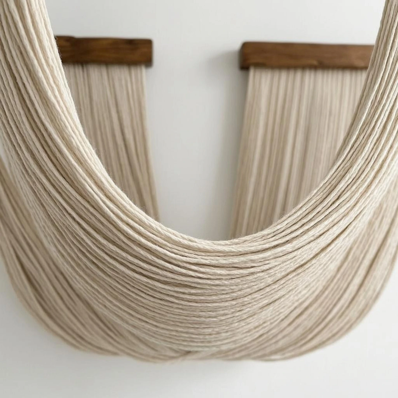 Cotton Cord Wall Hanging Handmade Draped U-Shaped Tapestry Boho Wall Tapestry Multi-Tone Home Decor Tassels for Guesthouse