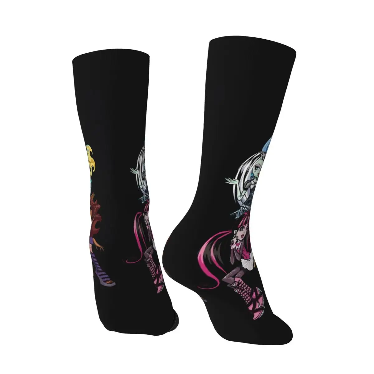 Calcetines Monster High de Anime, medias góticas de otoño, calcetines antideslizantes para hombre, calcetines deportivos estampados de calidad para correr