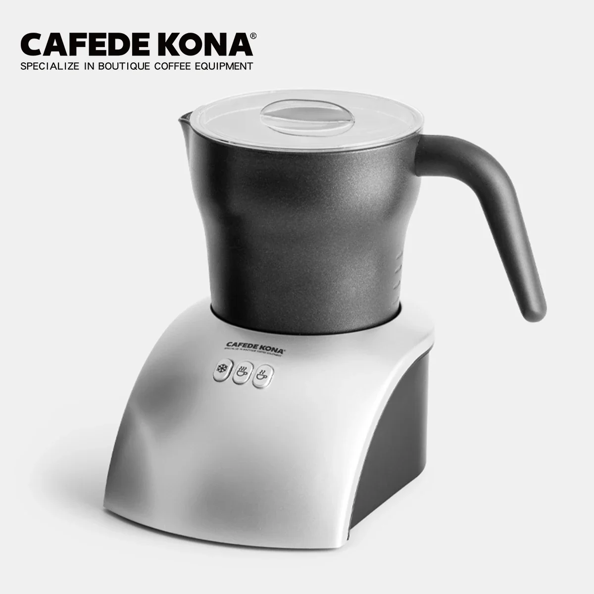 Cafede Kona Milk Frother Stainless Steel Latte Coffee Mate Milk Foaming Steaming Machine