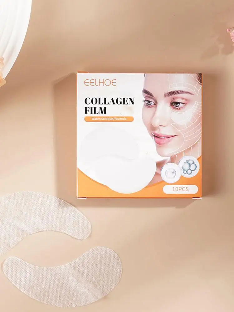 25/50pairs Collagen Soluble Film Eye Zone Mask Vitamin Patches Hyaluronic Acid Moisturizing Firming Face Dark Circles Skin Care