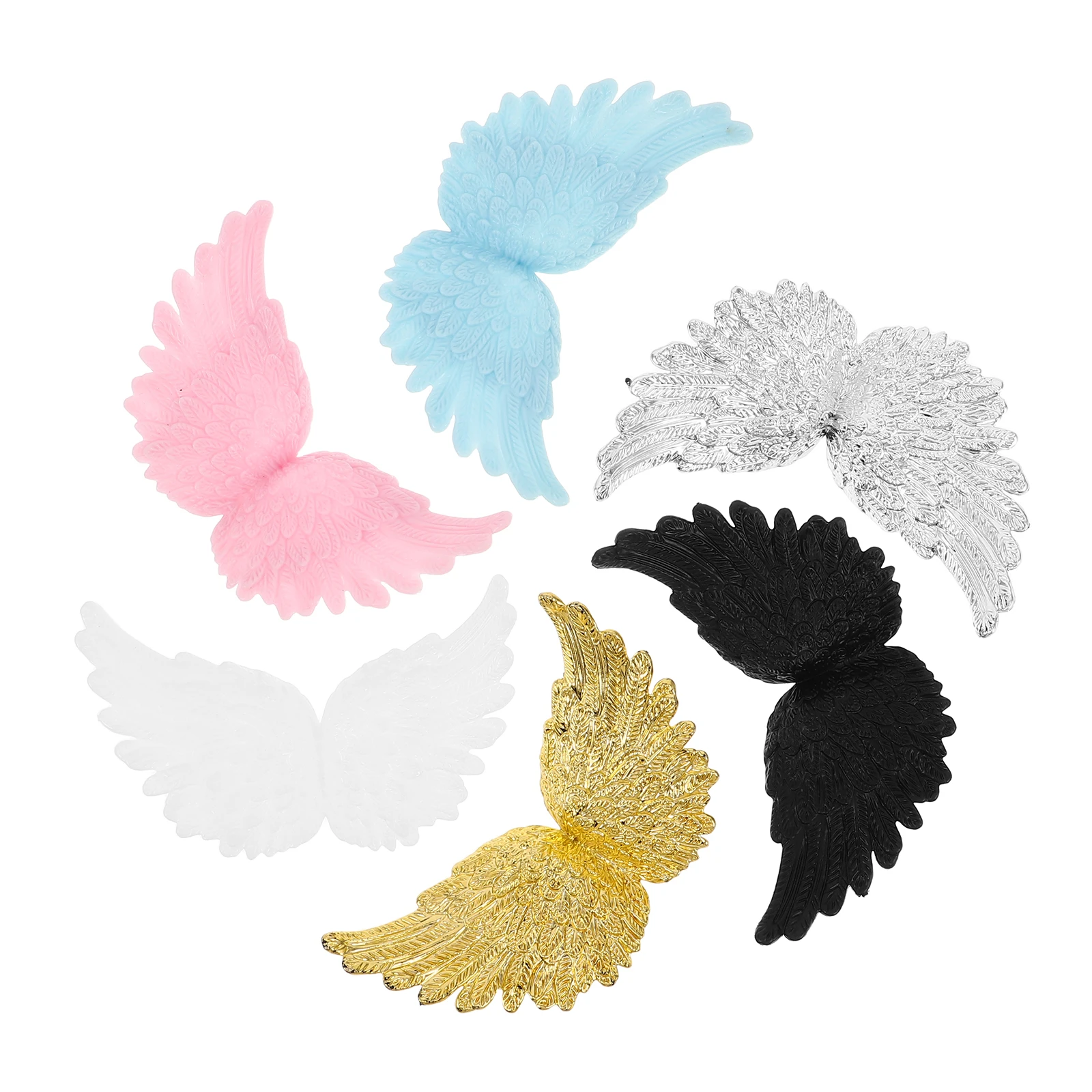 

6pcs Angel Wings Accessories For Crafts Small Angel Wings Model Blank Wing Holiday Ornaments For Christmas Diy Crafts Cake