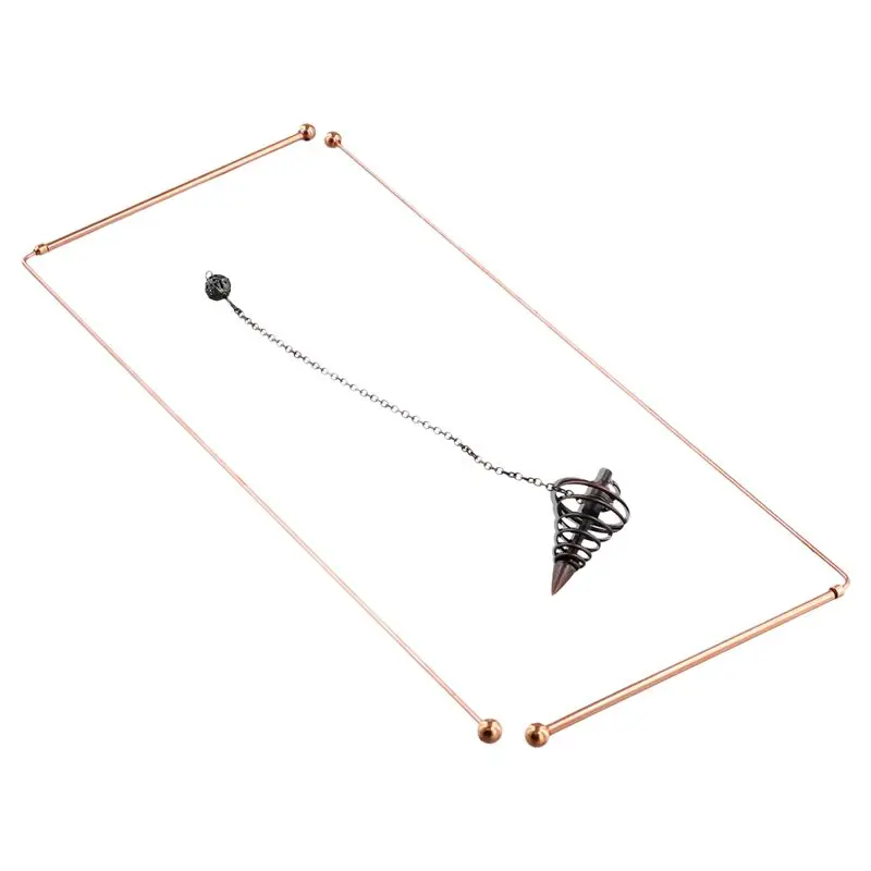AAAEL-Copper Dowsing Rods - 99.9% Pure Copper 2PCS Divining Rods Energy Water Witching Detector With Pendulum Pendant