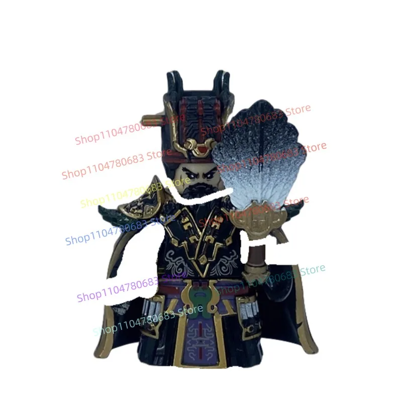 MOC Building Blocks Mini-Figure Model: Three Kingdoms Tiger Warrior Guan Yu Armour Assembly Kit Collector's Toy Gift