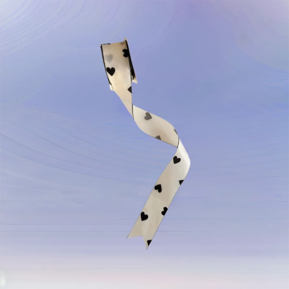 

Элегантная 10-ярдовая лента с принтом «Любовь», флокированные швейные аксессуары, лента DlY, полиэстеровая мягкая шелковая лента, изготовление своими руками