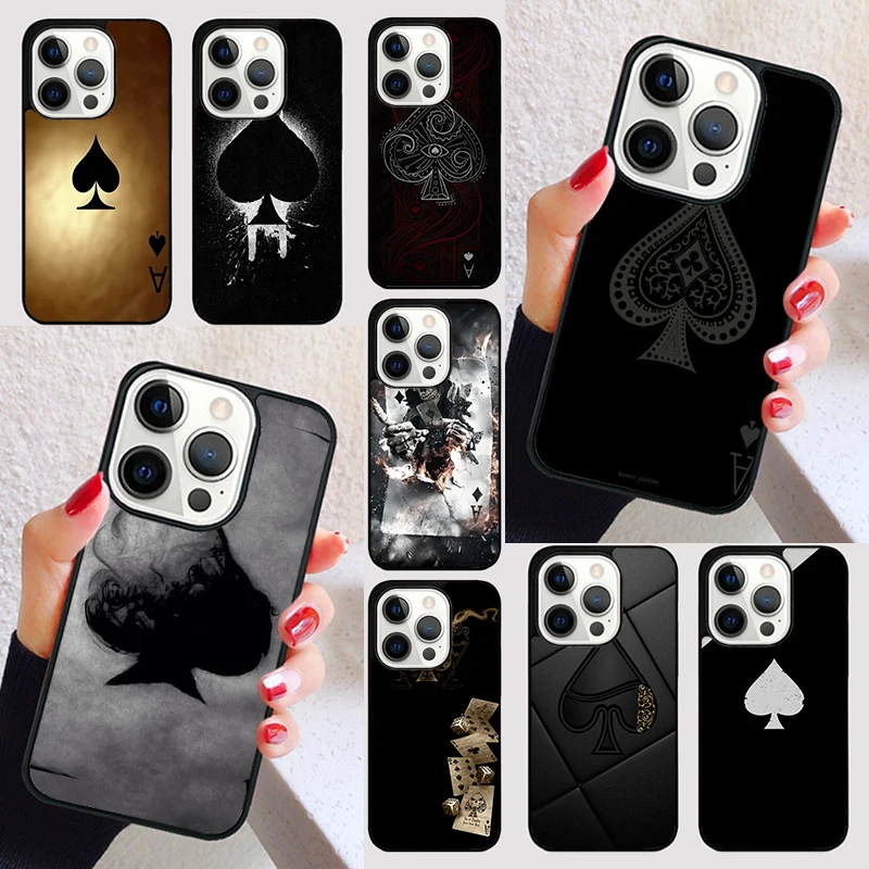 Ace of Spades cover For iPhone 15 16 13 12 11 14 Pro Max Mini Max SE 2020 7 8 15 16 Plus Phone Case