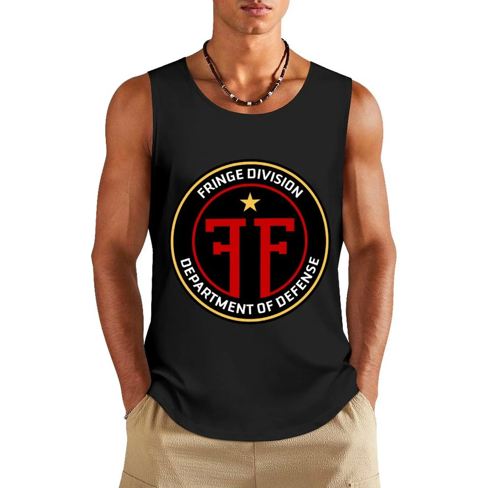

FRINGE Division Department of Defense Tank Top Sleeveless men gym clothes man gym clothes man fitness Men's gym t-shirt