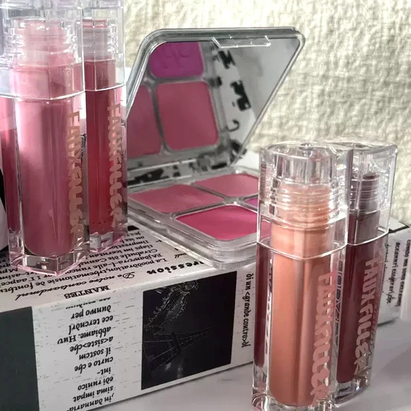 Hot-selling Beauty 4 Color Blush Filter Blurring Blushlighters Palette Airbrush Matte Pressed Setting Powder Glow Liquid Blusher