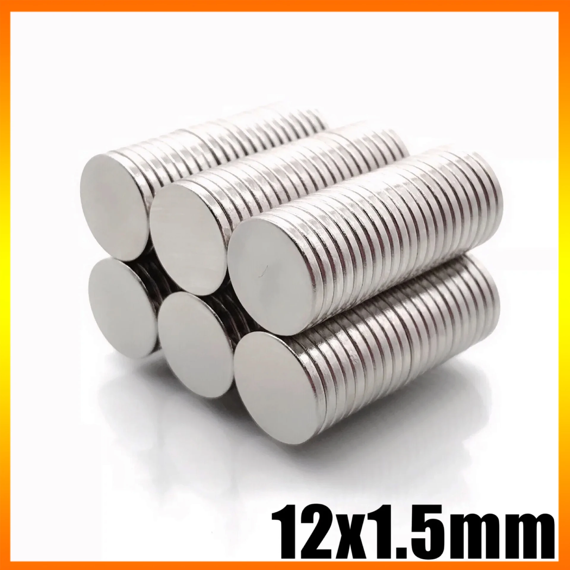 12X1.5mm Magnet Strong Thin Round Office Craft Diy Whiteboard Refrigerator Science Home Accessory 12*1.5mm 20-500pcs