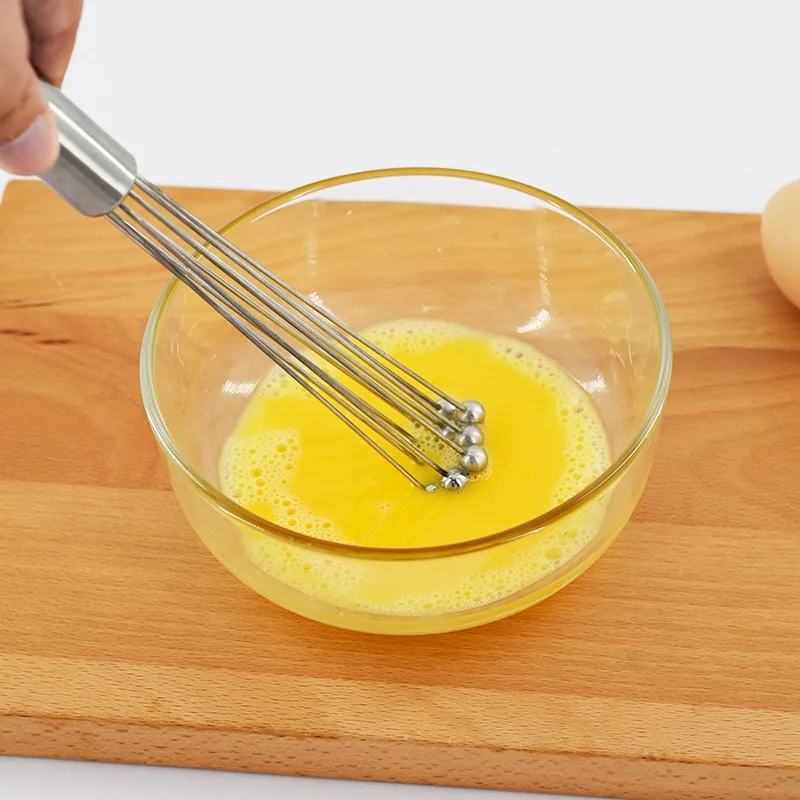 Egg Beaters Stirring Bead Ball Whisk Hand Held Egg Beater Stainless Steel  Kitchen Tools Cooking Foamer Wisk Manual Mixer