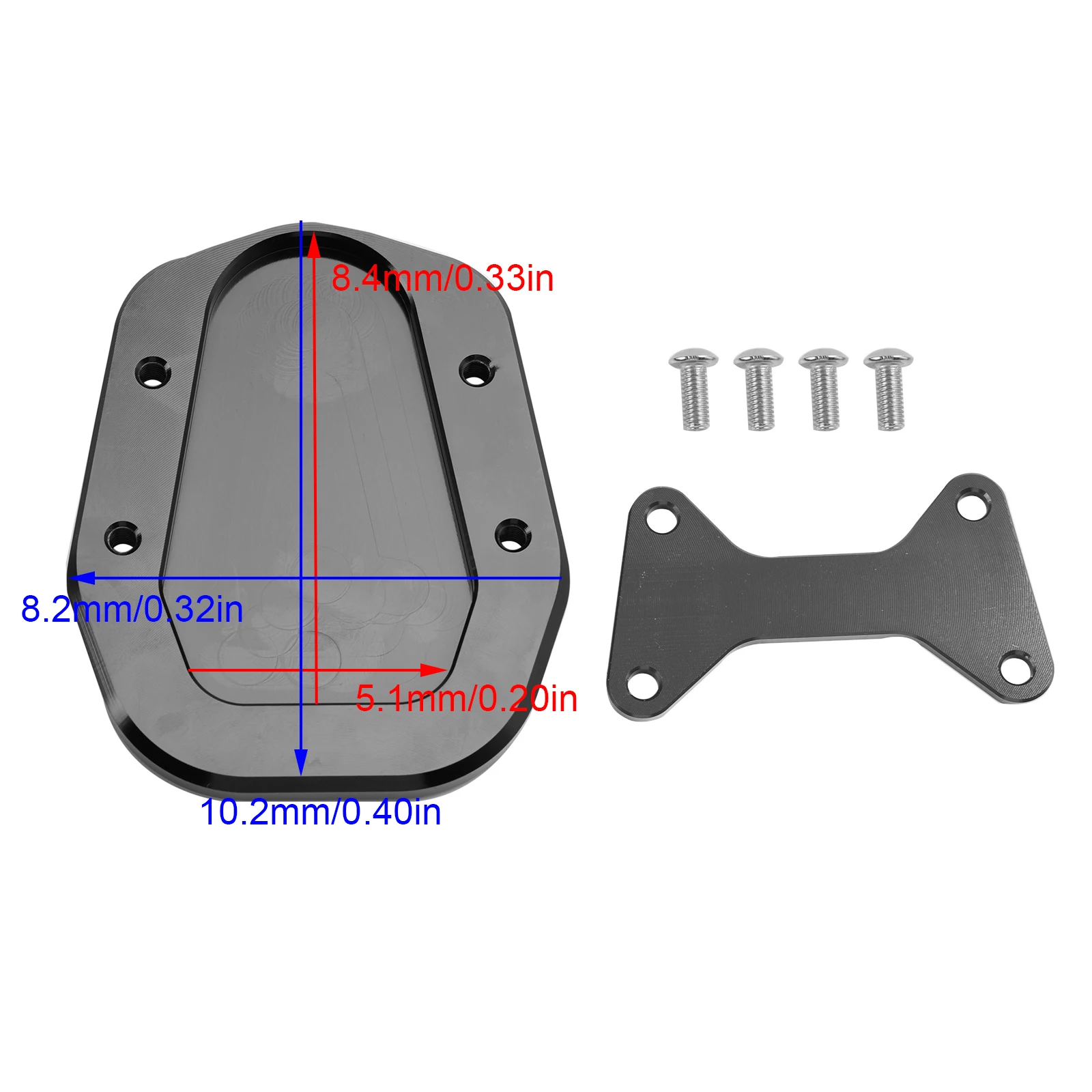 Topteng Kickstand Enlarge Plate Pad fit for HONDA CT125 CT 125 Hunter Cub Trail 125 2023-2024