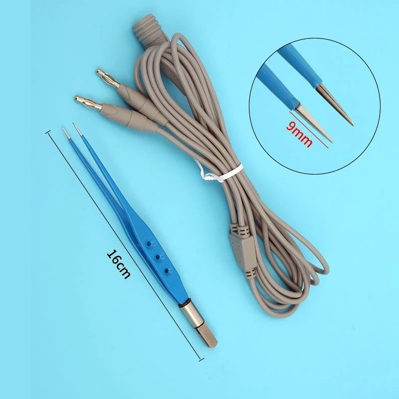 Autoclavable High Frequency Electrosurgical Bipolar Coagulation Forceps with Silicone Cable for Plastic Surgery