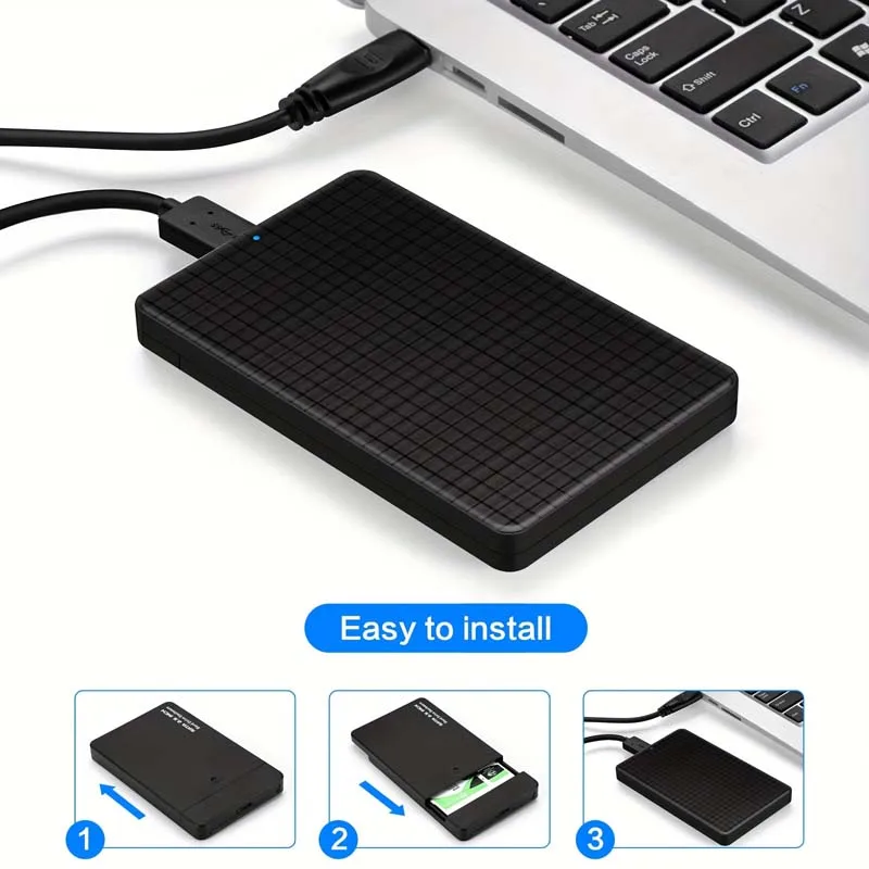 

USB Type C SATA HDD Case 2.5inch Hard Drive Enclosure Case USB 3.0 3.1 Laptop SSD External Hard Disk Box Plug Play