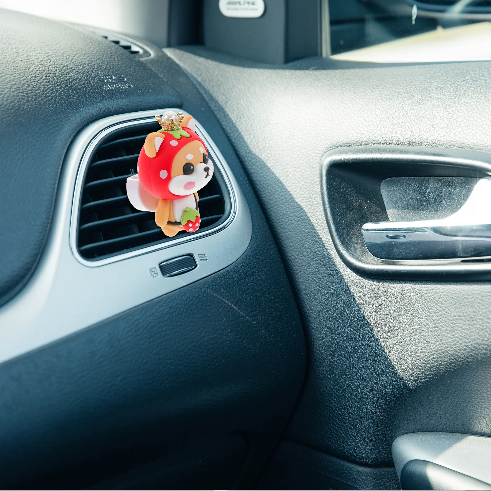 

Car Aromatherapy Decoration Silicone Dashboard Air Fresheners Clip Vent Clips Accessories Cartoon Dog Design Durability Unique