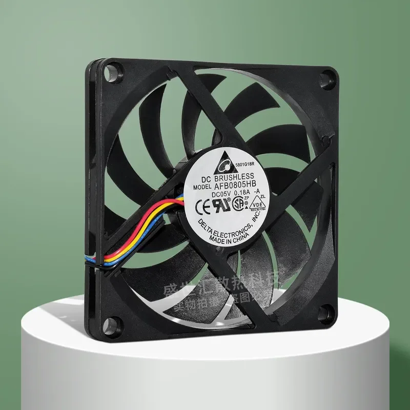 USB Cooling Fan for Delta 8010 5V 0.18A 8CM Silent Chassis Router Telecom Light Cat Set-Top Box