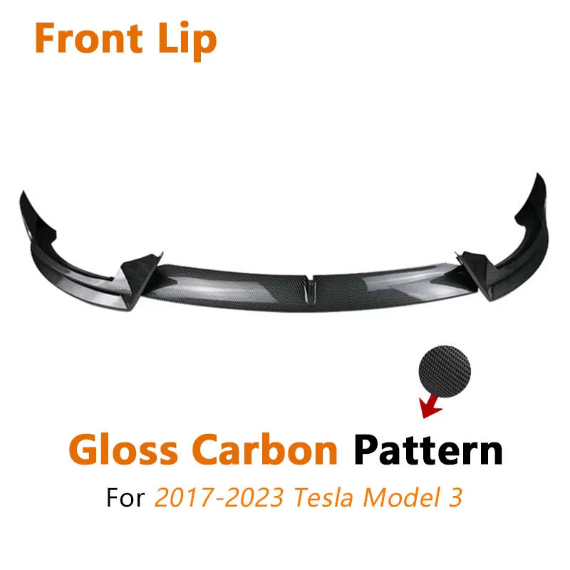 FADT Sport Body Kits Voor Tesla 2017-2023 Model 3 Bumper Lip Achter Lip Side Rok Tunning Gloss Black koolstofvezel Auto Accessorie