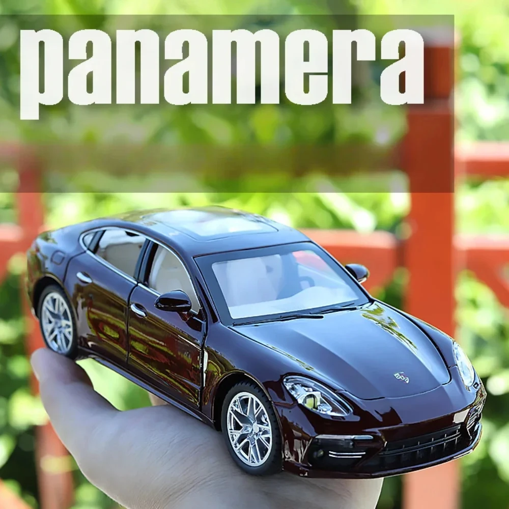 Coche deportivo de aleación Porsche panamera 1:24, vehículo todoterreno, modelo de sonido, luz, simulación, juguete para niños A46