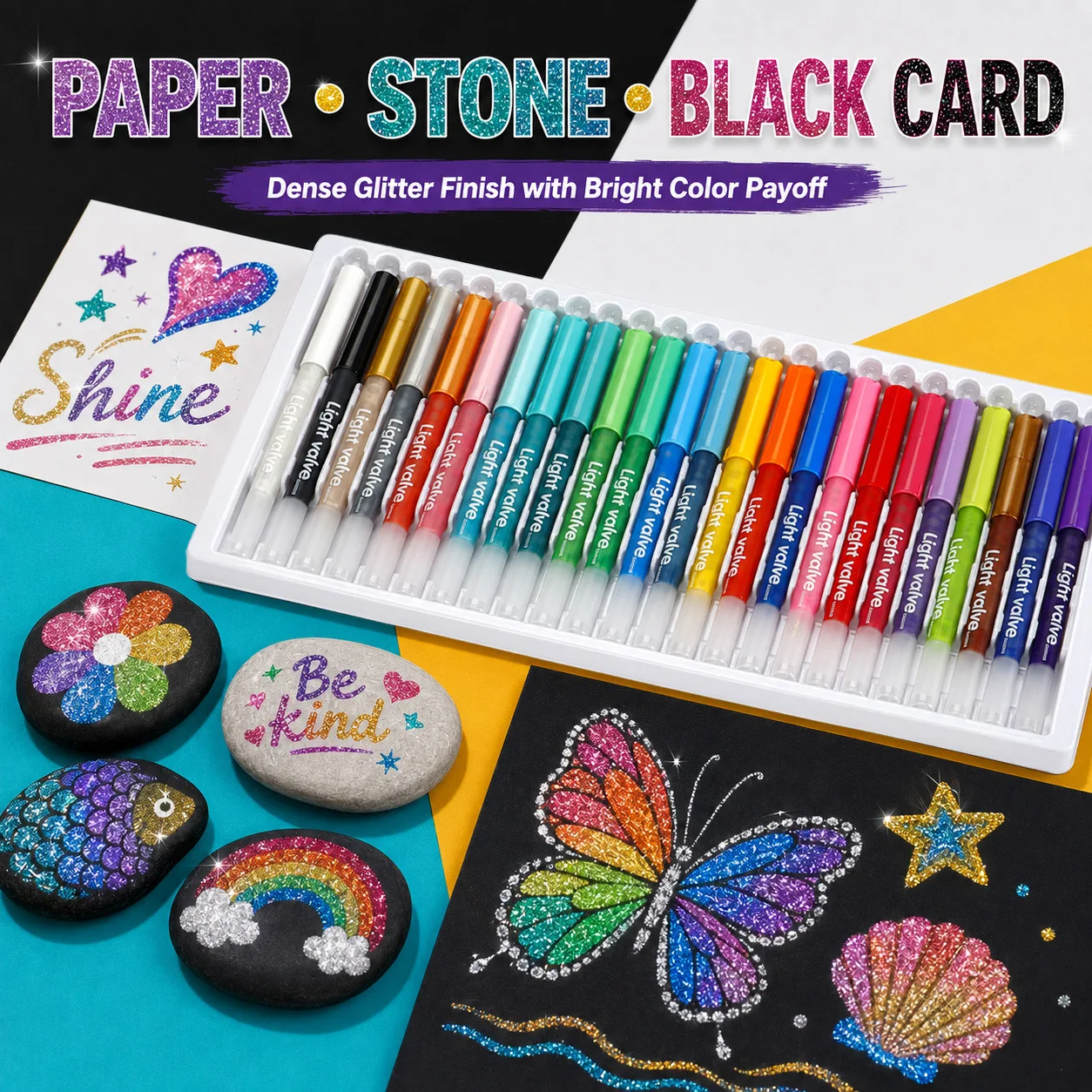 Explosive Flash Acrylic Marking Pen, DIY Card Marking Pen for Students, Children's Art Drawing Special Flash Pen