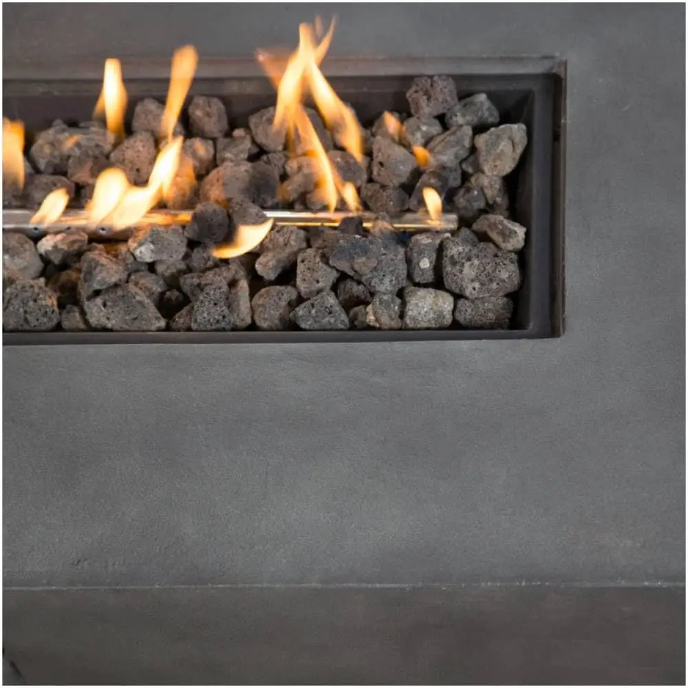 Concrete Gas Fire Pit Table for Propane or Natural Gas, Outdoor Patio, Customized