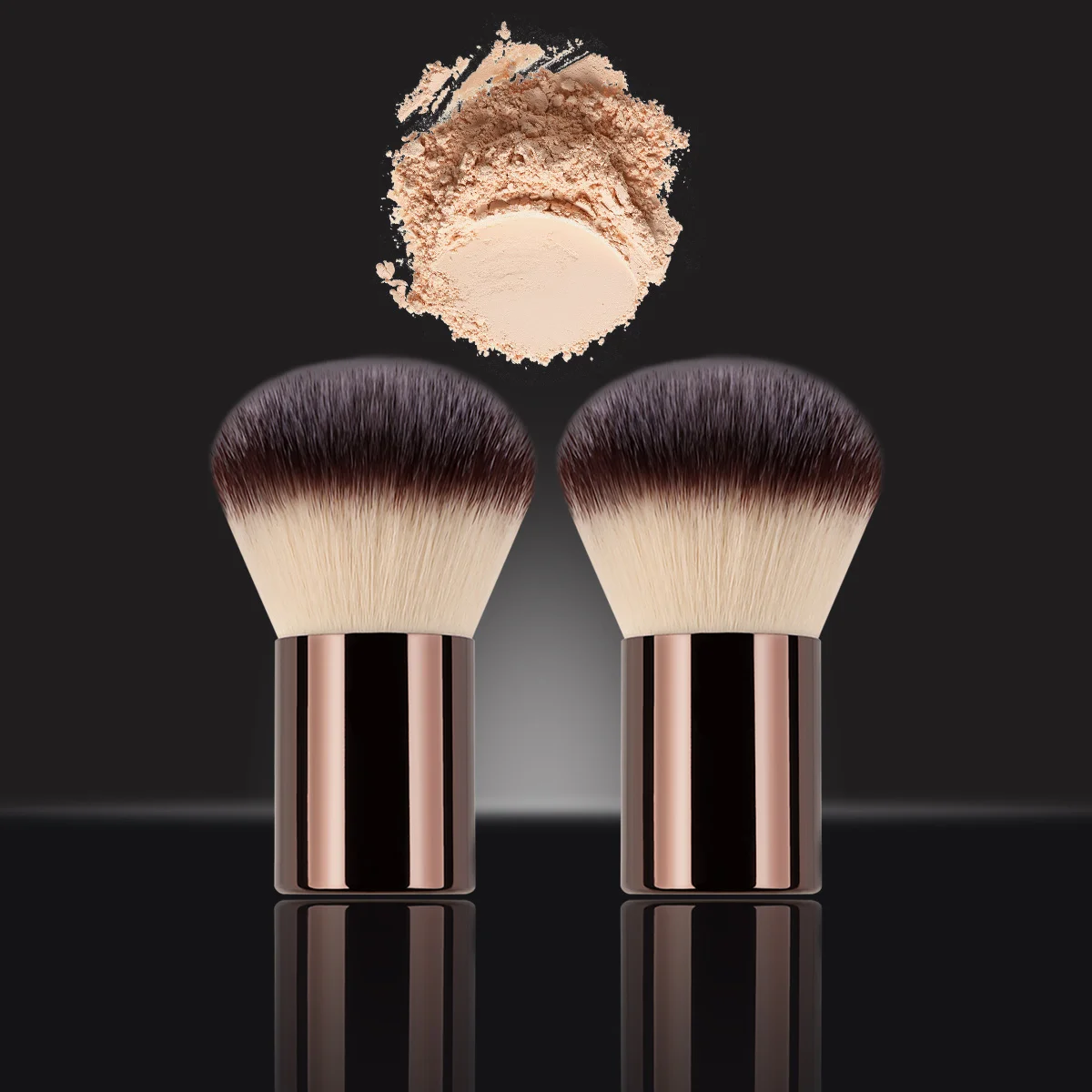 1pc Professionelle Gesicht Runde Kopf Einziehbare Pinsel Make-Up Pinsel Rouge Pinsel Foundation Pinsel Lose Pulver Pinsel Synthetische Haar U