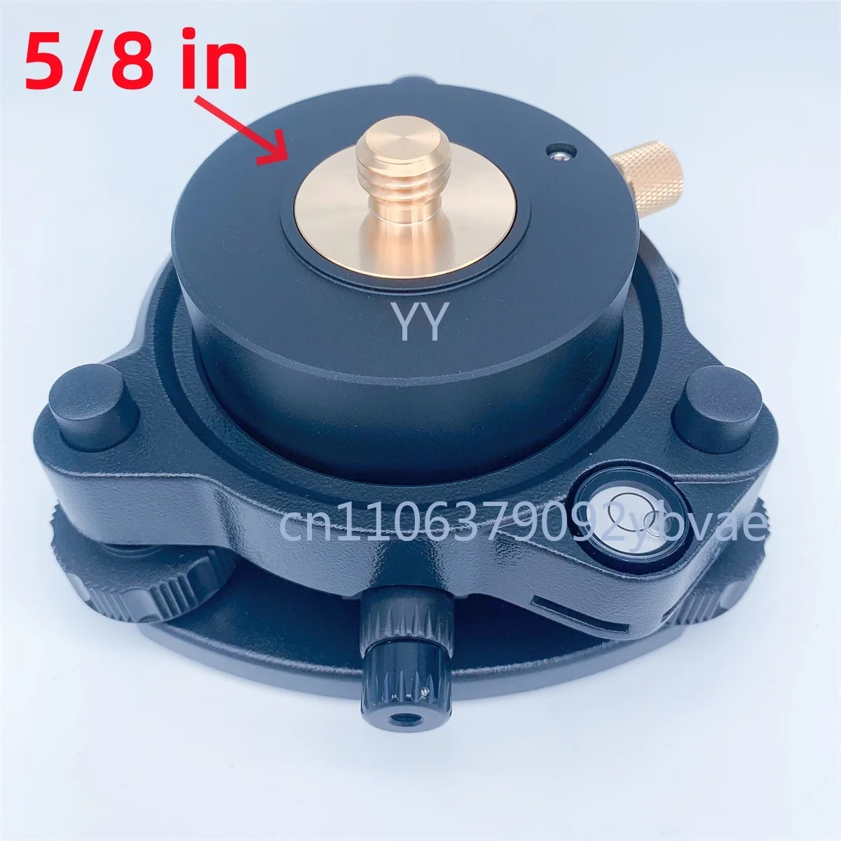 

Black Three-Jaw Tribrach & Rotating Adapter 5/8"x11 With Optical Plummet For Total Stations GPS Prisms GPS 3D Laser Scanner