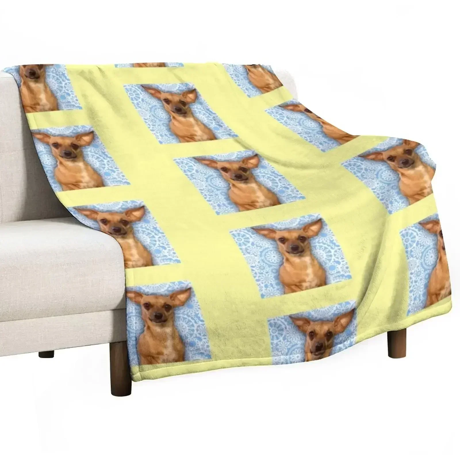 Chiweenie Throw Blanket Soft Plaid valentine gift ideas Blankets