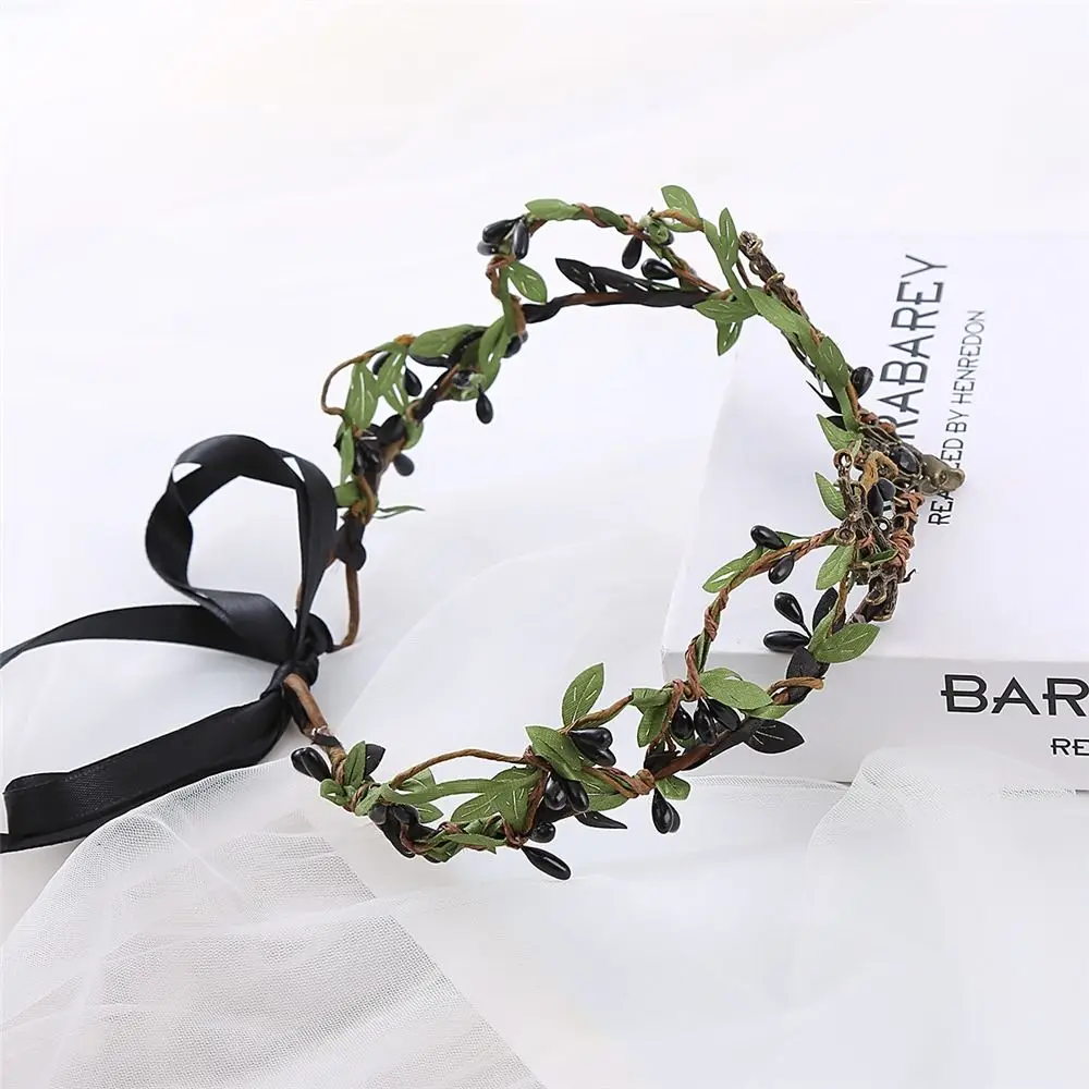 Vintage Fairy Black Green Antler Crown Halloween Cosplay Photos Forest Headpiece Wedding Party Elven Princess Tiara for Women