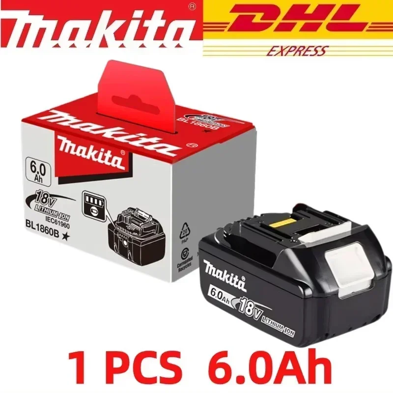 100% Originele Makita 6Ah/5Ah voor Makita 18V Batterij BL1830B BL1850B BL1850 BL1840 BL1860 BL1815 Vervangende Lithium batterij