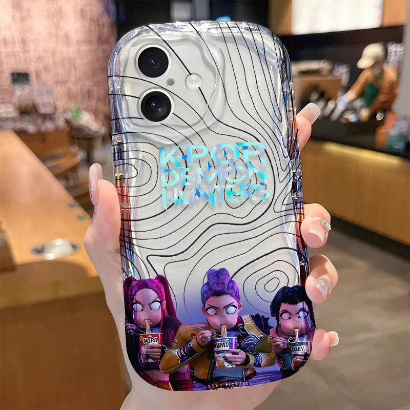 KPop Demons Hunters Clear Case For iPhone 17 Air 16E 16 15 14 Plus 13 12 11 Pro Max SE 2020 SE4 7 8 Silicone Shockproof Cover